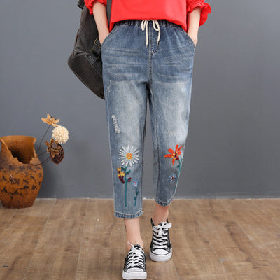 Floral Drift Jeans Pants