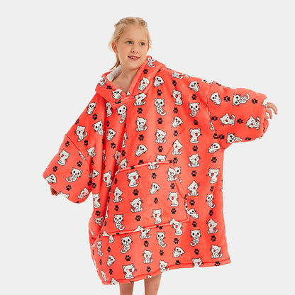 Kitty Kids Blanket Hoodie